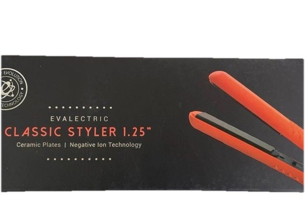 Evalectric Classic Styler Peach Please Ceramic Plate Negative Ion Straightener